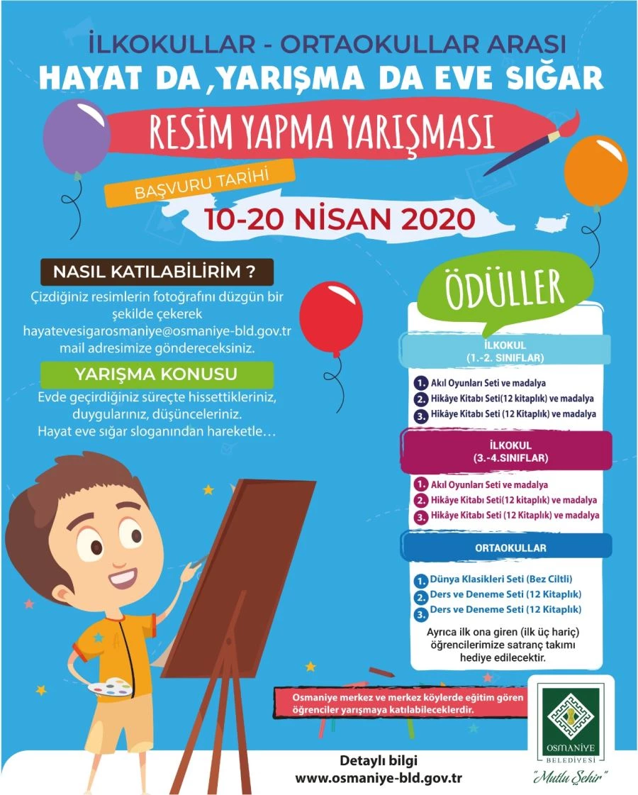  ‘HAYAT DA, YARIŞMA DA EVE SIĞAR’ RESİM YAPMA YARIŞMASI