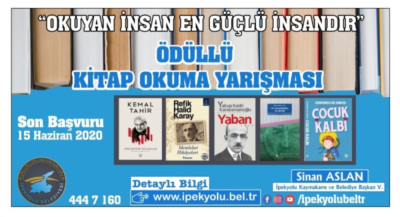 İpekyolu Belediyesinden “Okuyan İnsan En Güçlü İnsandır” konulu kitap okuma yarışması
