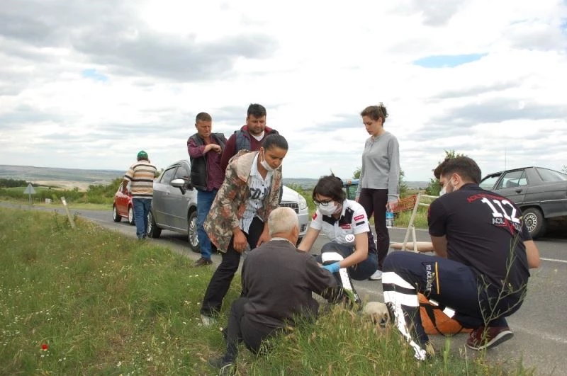 Tansiyonu düşen 69 yaşındaki sürücü kazada yaralandı
