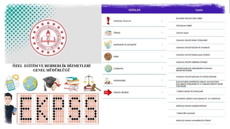 Özel eğitim öğrencilerinin EKPSS’ye hazırlığı için mobil uygulama
