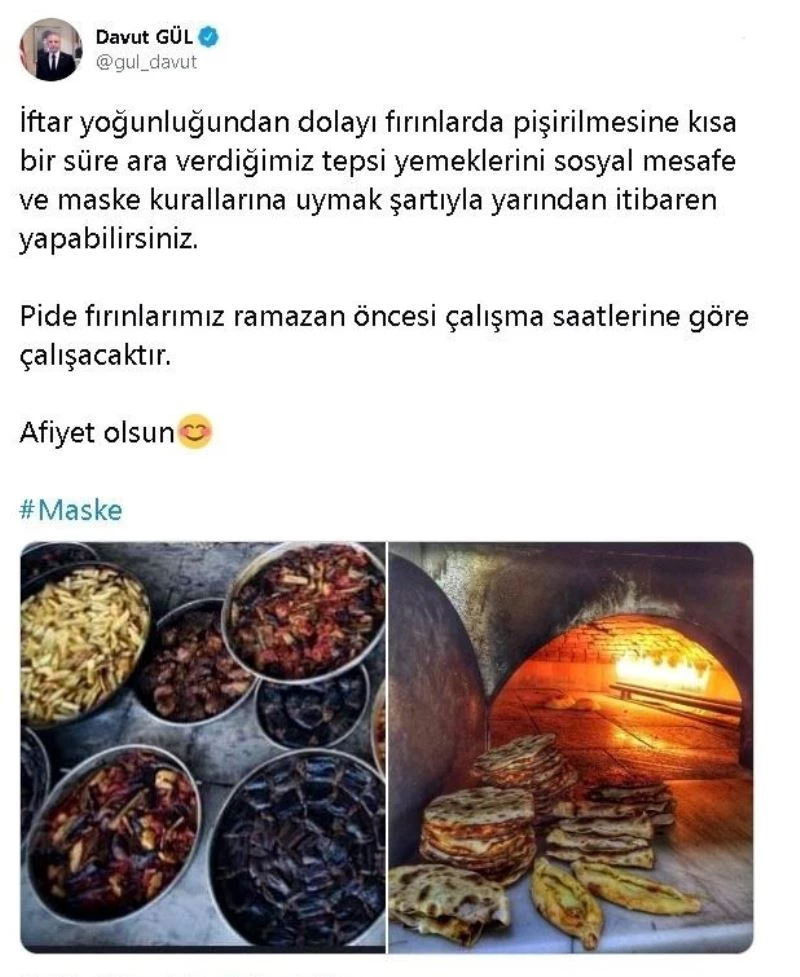 Gaziantep’te tepsi yemeği yasağı kalktı
