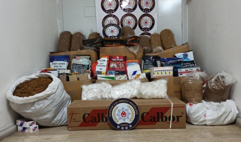 Denizli’de 687 kilogram kaçak tütün ele geçirildi
