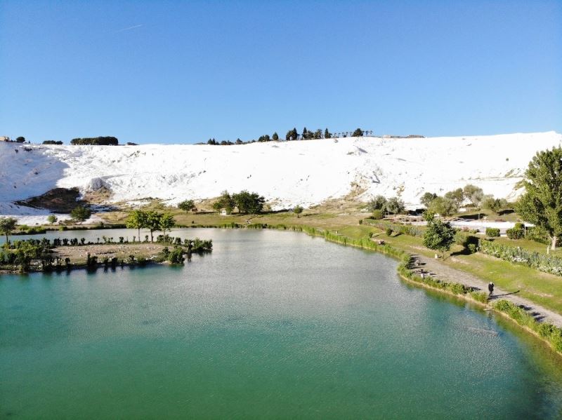 (Özel) Pamukkale en güzel beyazlığı ile 1 Haziran’a hazır
