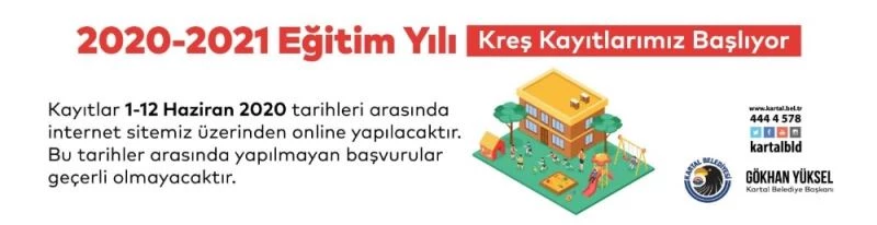 Kartal Belediyesi kreş kayıtları, haziranda başlıyor
