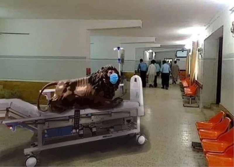 Necef Belediyesinden aslan heykeline ilişkin açıklama
