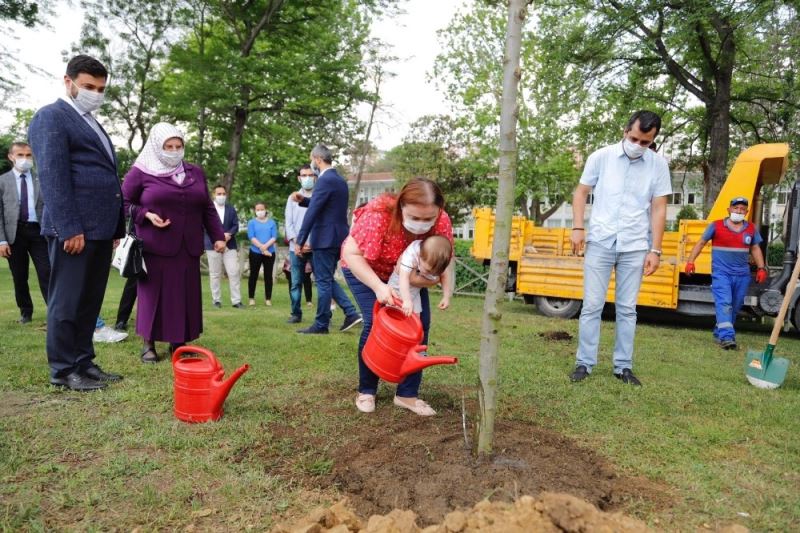 Dünya Çölleşmeyle Mücadele Günü’nde çocuklar için ağaç diktiler
