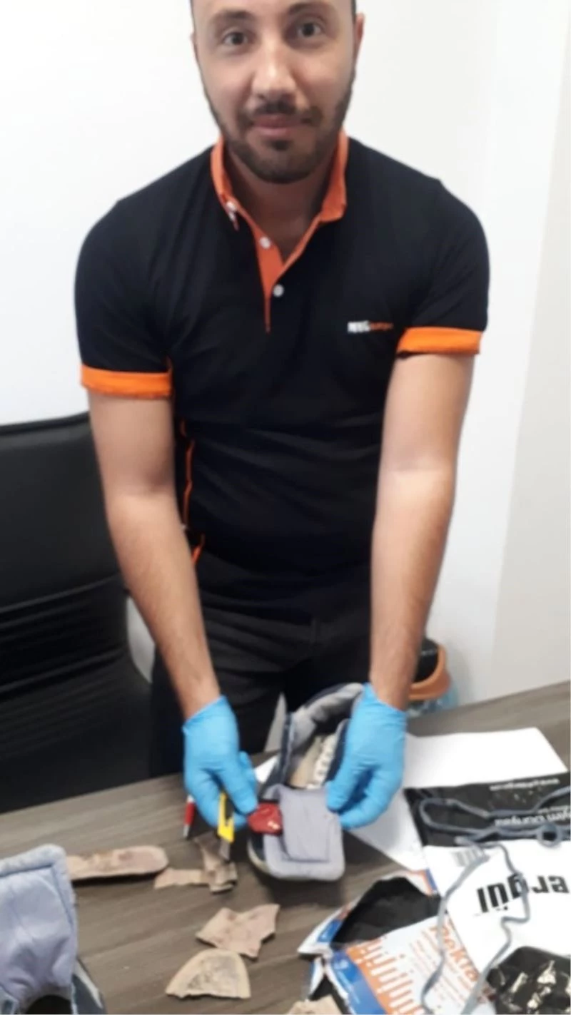 Kargoyla gönderilen spor ayakkabısı içinden uyuşturucu madde çıktı
