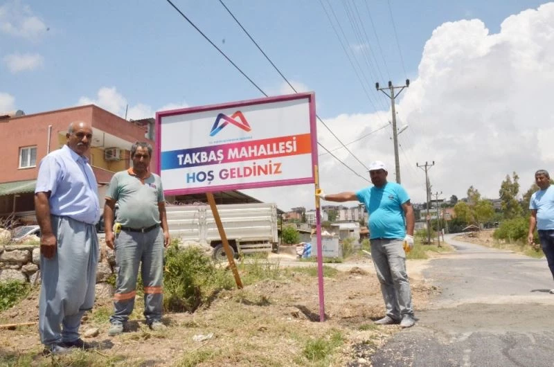 Büyükşehir Belediyesi’nden mahalle girişlerine yeni tabela
