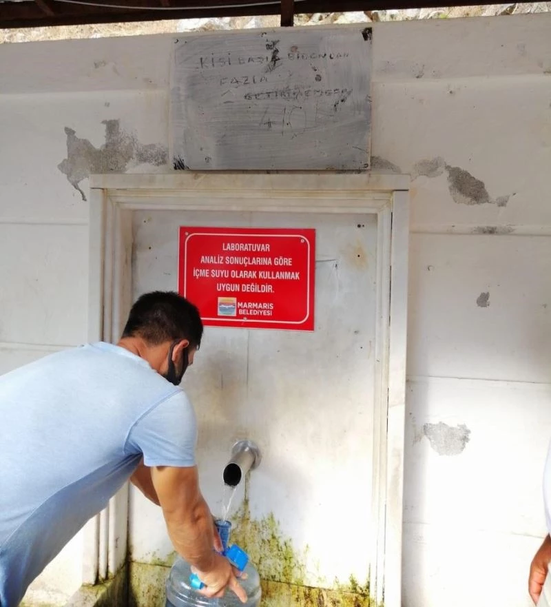 Marmaris Belediyesi kaynak sularını analiz ettirdi
