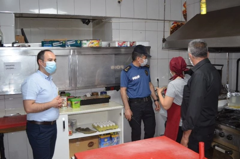 Kafe, kıraathane ve lokantalar denetlendi
