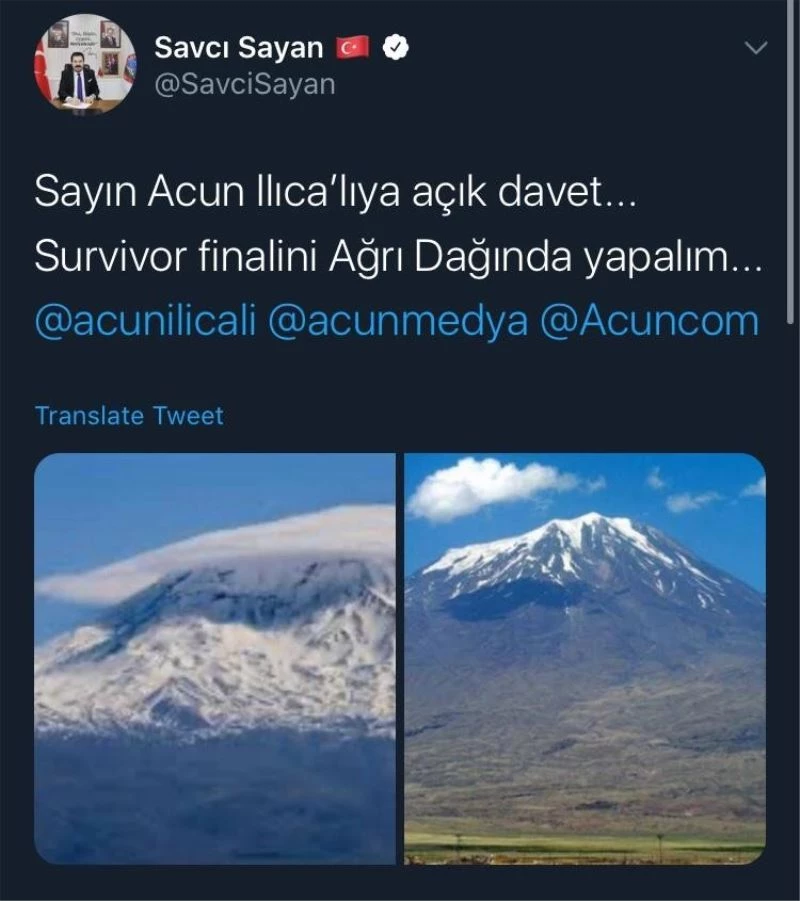 Sayan’dan, Acun Ilıcalı’ya davet
