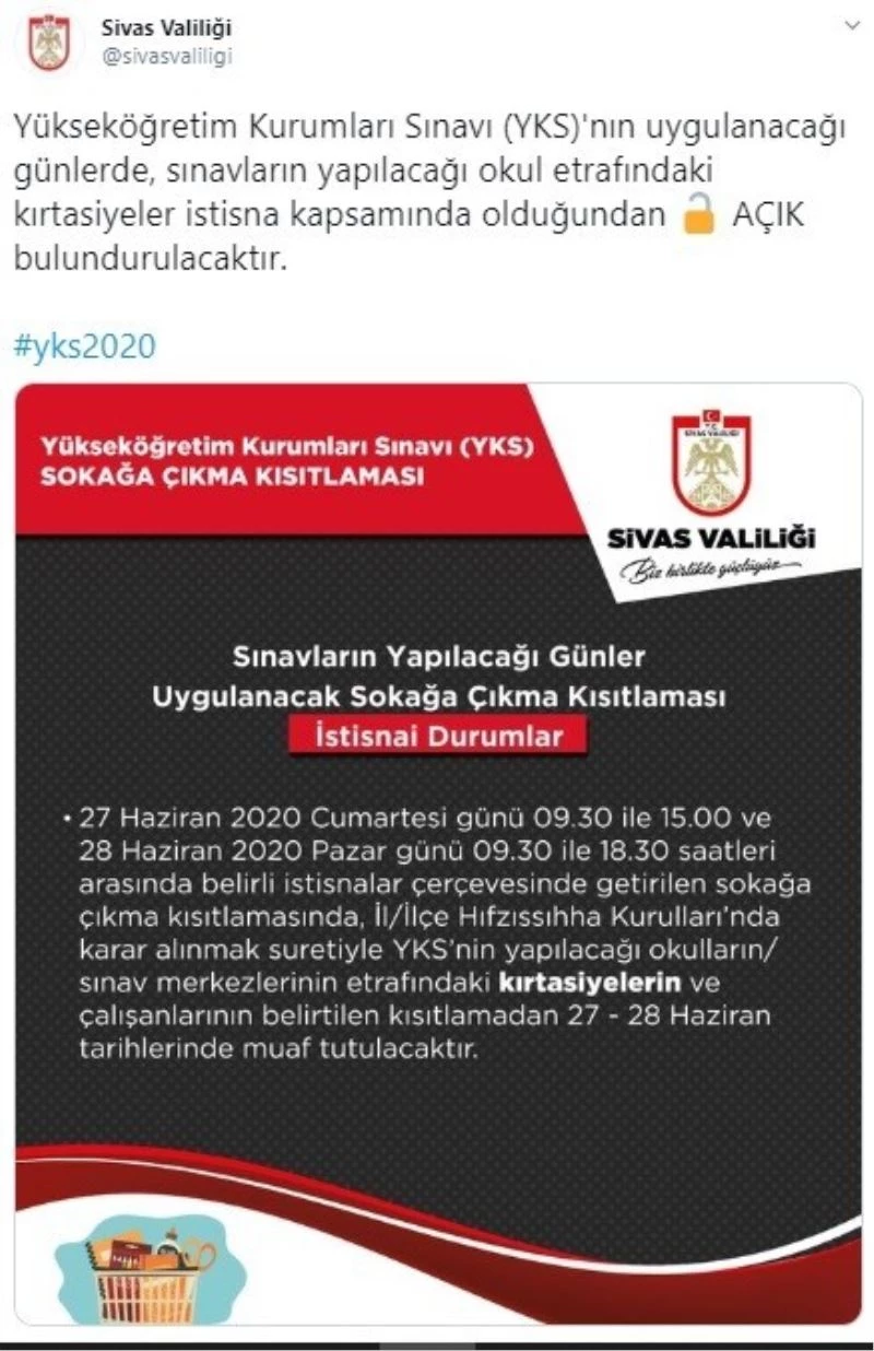 YKS günlerinde sınav yapılacak okulların çevresindeki kırtasiyeler açık olacak
