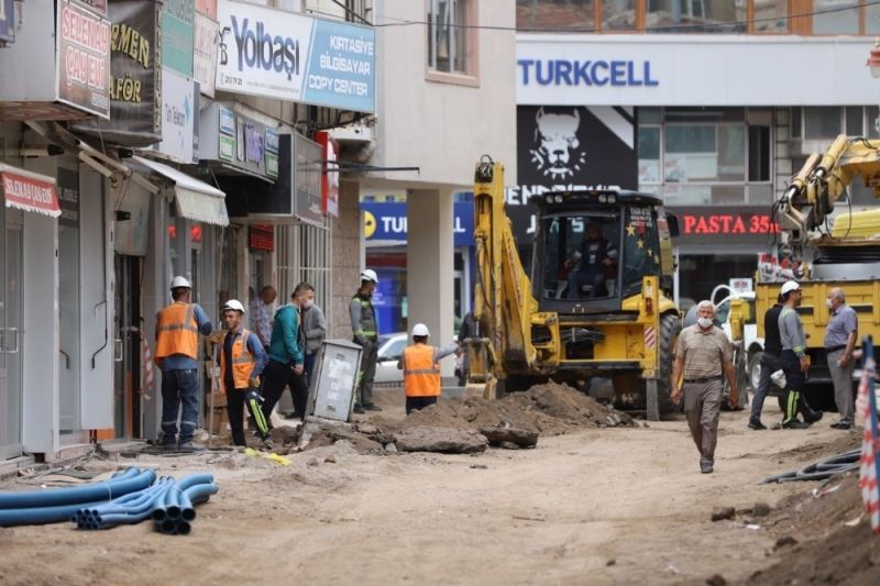 Nar Caddesindeki altyapı çalışmaları tamamlandı
