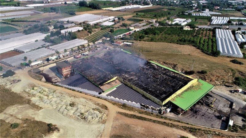 Antalya’da alevlerin gökyüzünü aydınlattığı büyük yangında zarar yaklaşık 80 milyon lira
