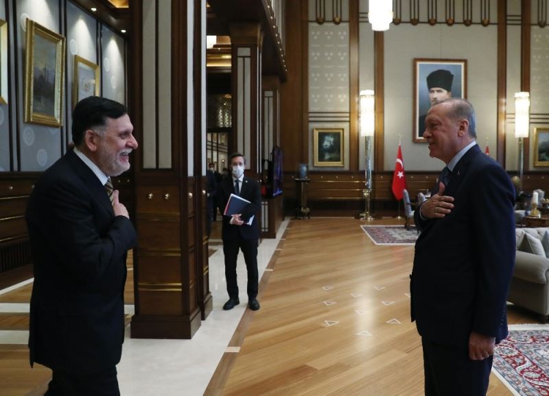 Cumhurbaşkanı Erdoğan, Fayiz Es-Serrac’ı kabul etti
