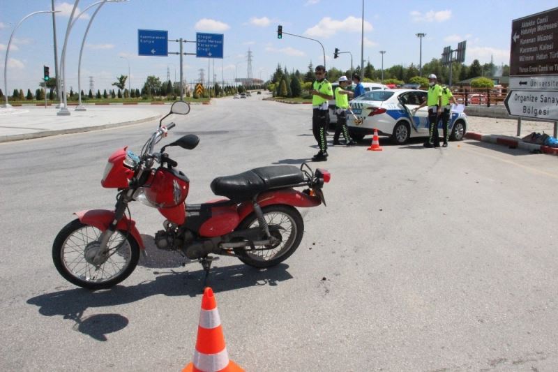 Karaman’da motosiklet ile kamyonet çarpıştı: 1 yaralı
