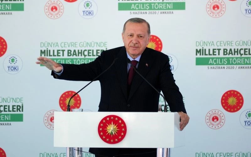 Cumhurbaşkanı Erdoğan, millet bahçelerinin açılışını yaptı

