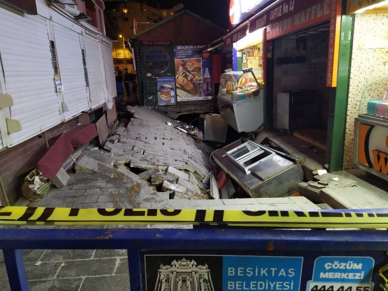 Ortaköy’de yol çöktü: 1 kadın yaralı
