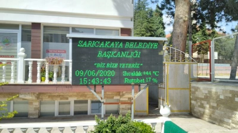 Sarıcakaya’da termometreler 44 dereceyi gördü
