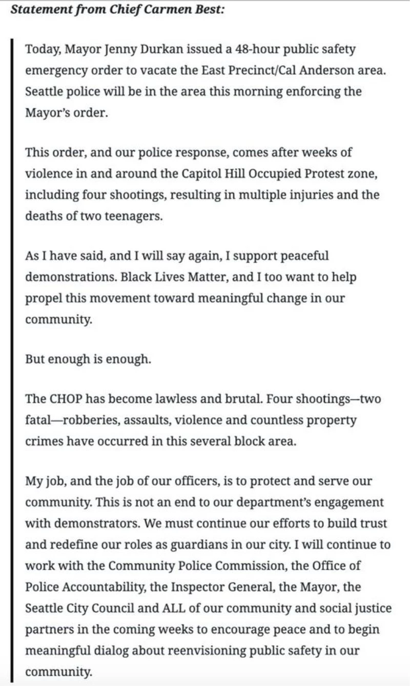 ABD’de protestocuların Seattle’da ilan ettiği özerk bölgeye polis müdahalesi başladı
