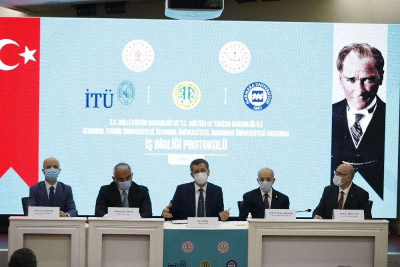 MEB, Kültür ve Turizm Bakanlığı ile İTÜ, İÜ, MÜ arasında iş birliği protokolü imzalandı
