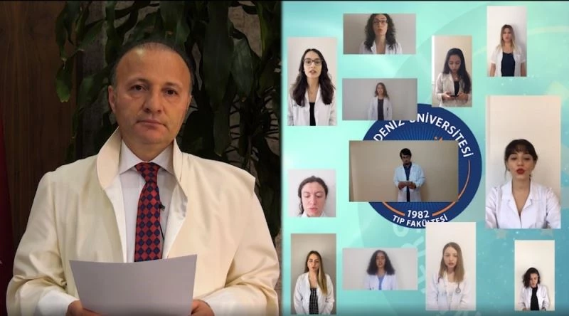 Tıp Fakültesi öğrencileri video konferansla Hipokrat yemini etti
