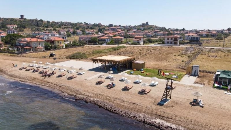 Cunda Adası yeni bir plaja kavuştu
