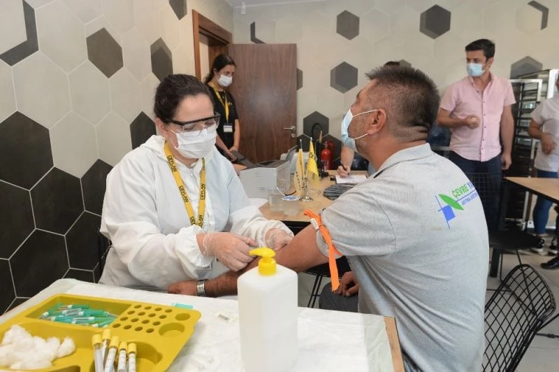 Bursa’da sanayi üretim tesislerinde antikor testleri devam ediyor
