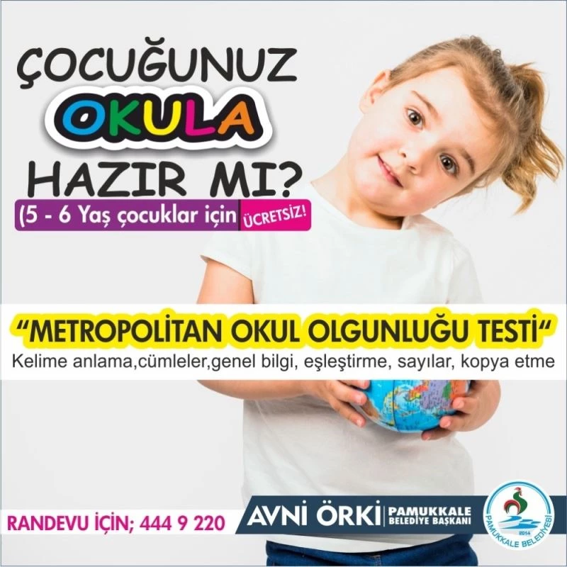 Okul olgunluğu testi bu yılda ücretsiz gerçekleştirilecek
