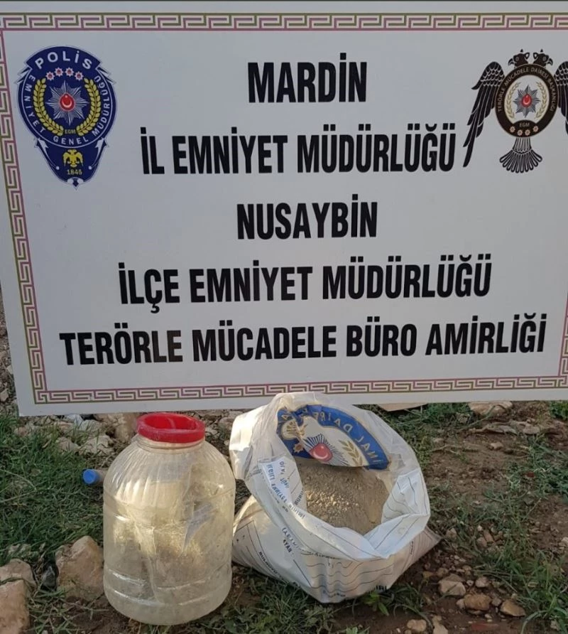 Mardin’de menfeze gizlenmiş vaziyette patlayıcı madde ele geçirildi
