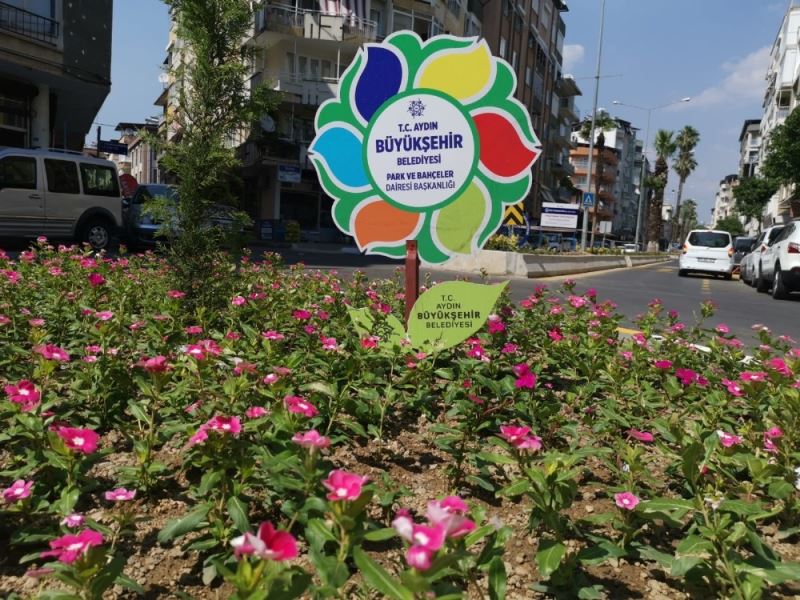 Büyükşehir’in peyzaj çalışmaları Nazilli’yi renklendirdi
