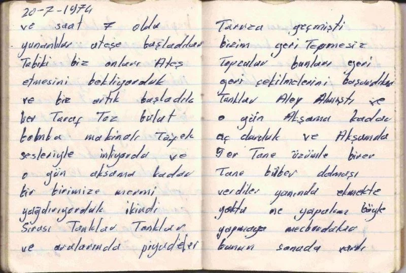 Kıbrıs şehidinin duygulandıran günlüğü
