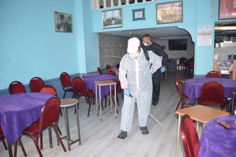 Sivas’ta kahvehaneler dezenfekte ediliyor
