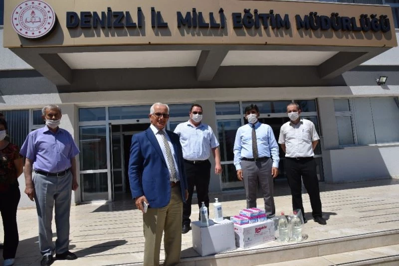 Denizli’deki ilçelere maske ve dezenfektan temini
