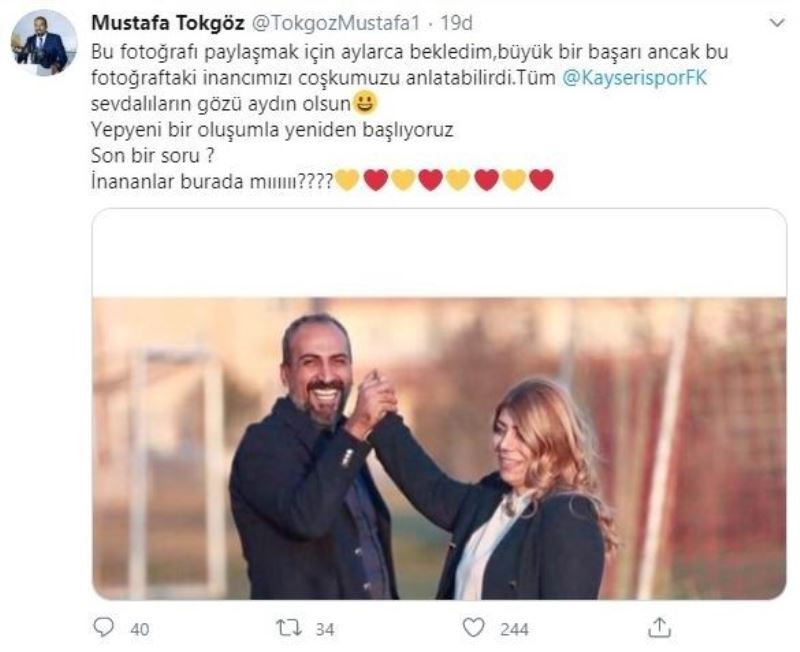 Kayserispor Basın Sözcüsü Tokgöz: 