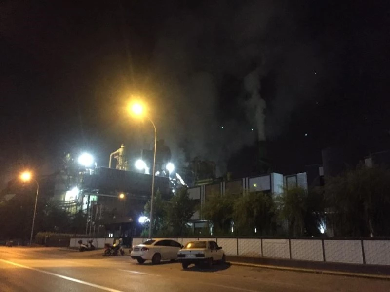 Sunta fabrikasının talaş silosunda yangın
