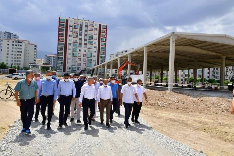 Çilesiz semt pazarı ve yaşam merkezi inşaatına hız kazandırıldı
