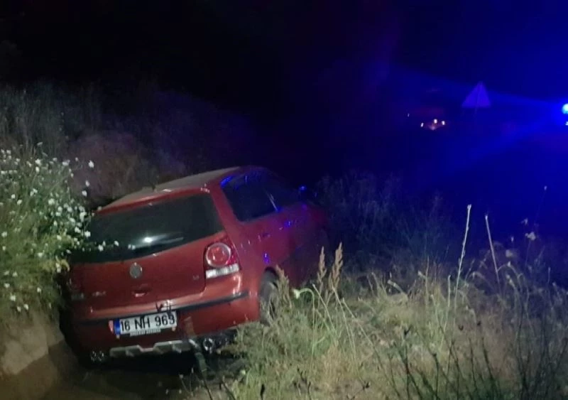 Koyunlara çarpmamak için şarampole uçtu
