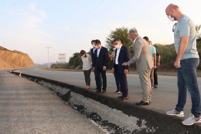 Vali Gümüşova OSB’deki alt yapı çalışmalarını inceledi
