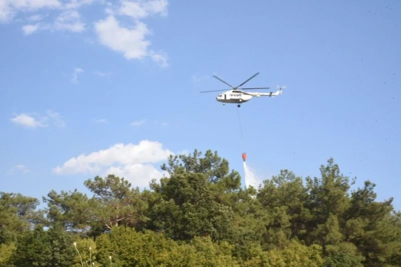 Korudağ’da ormanlık alanda çıkan yangın korkuttu
