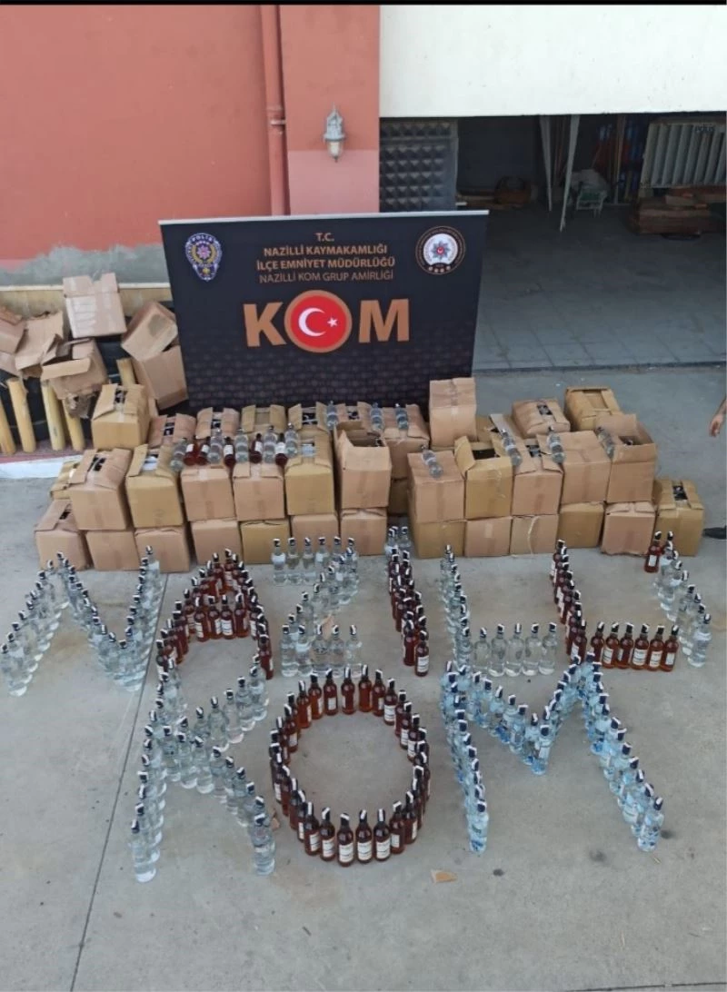 Nazilli’de sahte bandrollü içki operasyonu
