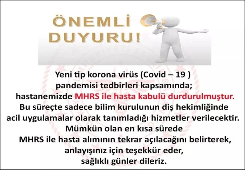 Diş Hastanesi’nde MHRS Randevu Sistemi Durduruldu
