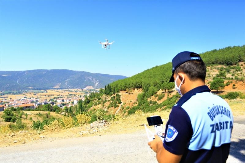 Kaçak hafriyatın önüne drone ile geçiliyor
