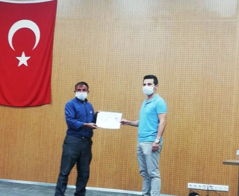 Hisarcık’ta muhtarlara pandemiyle mücadelede ’Başarı Belgesi’
