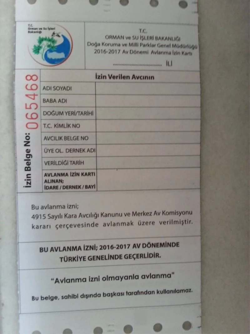 Ordu’da avcı sayısı azaldı, pul satışı arttı
