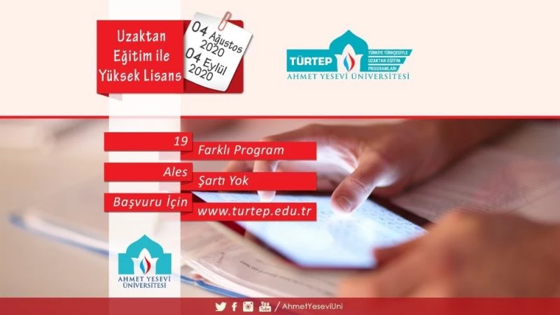 Ahmet Yesevi Üniversitesi tecrübesi ile uzaktan eğitim imkanı
