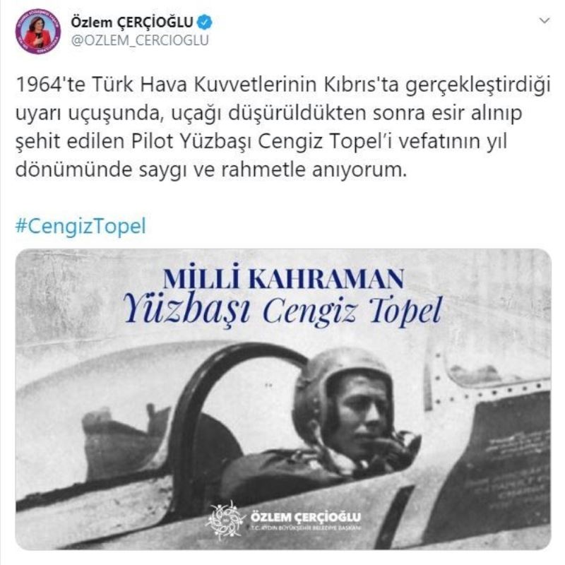 Başkan Çerçioğlu, şehit Yüzbaşı Cengiz Topel’i Unutmadı
