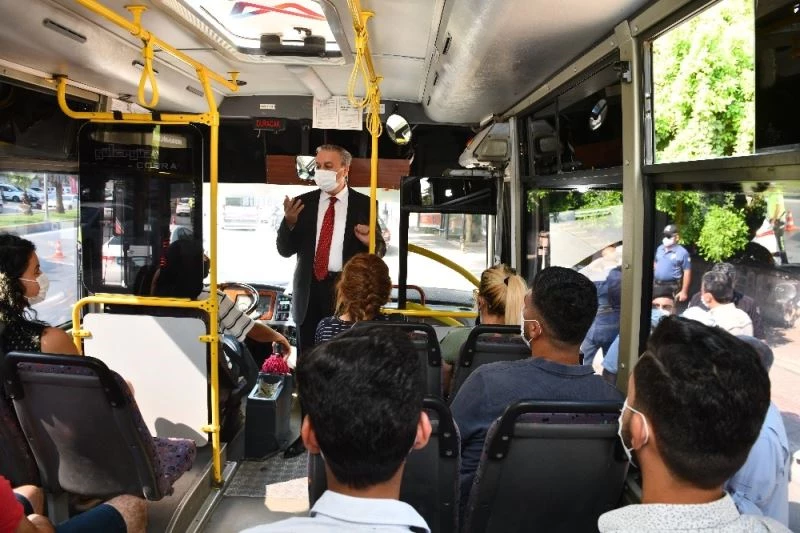 Vali Su, maskeyi taktı denetime çıktı
