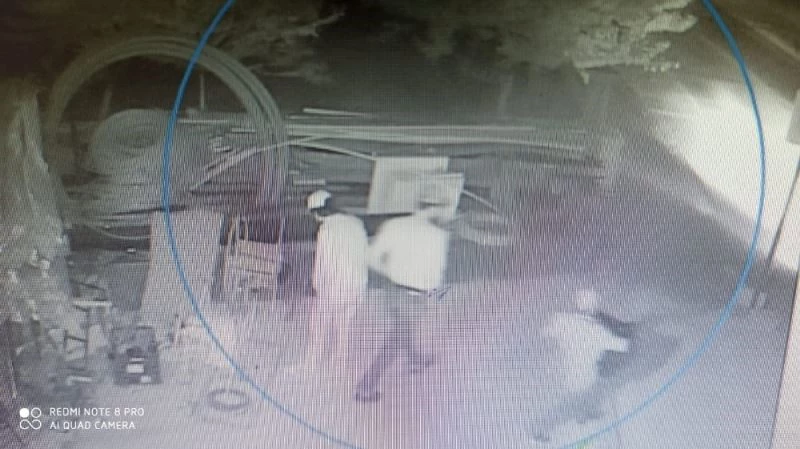 Boru hırsızları kamera görüntülerinden yakalandı
