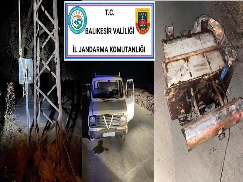 Trafoyu çalan hırsızlık şüphelilerini jandarma yakaladı
